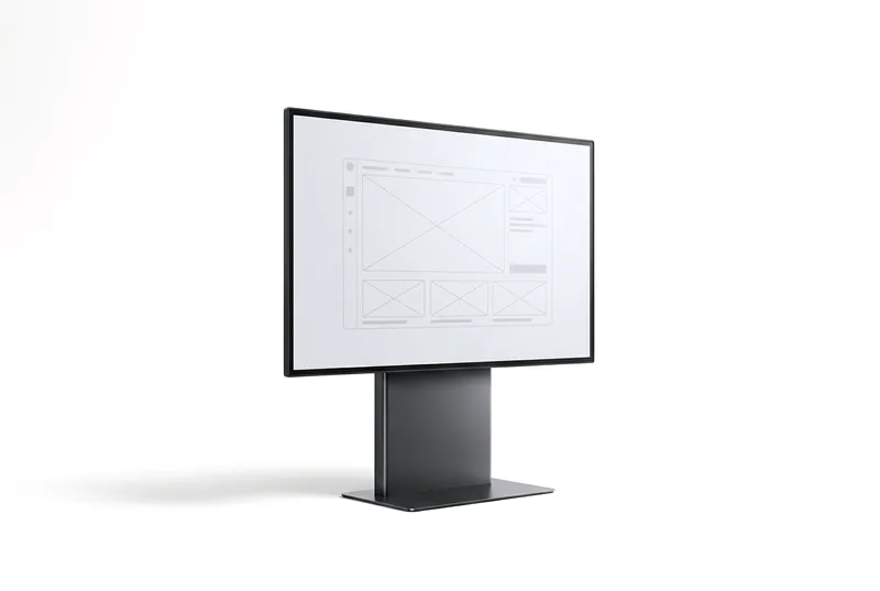 86-inch interactive flat panel display on a mobile stand