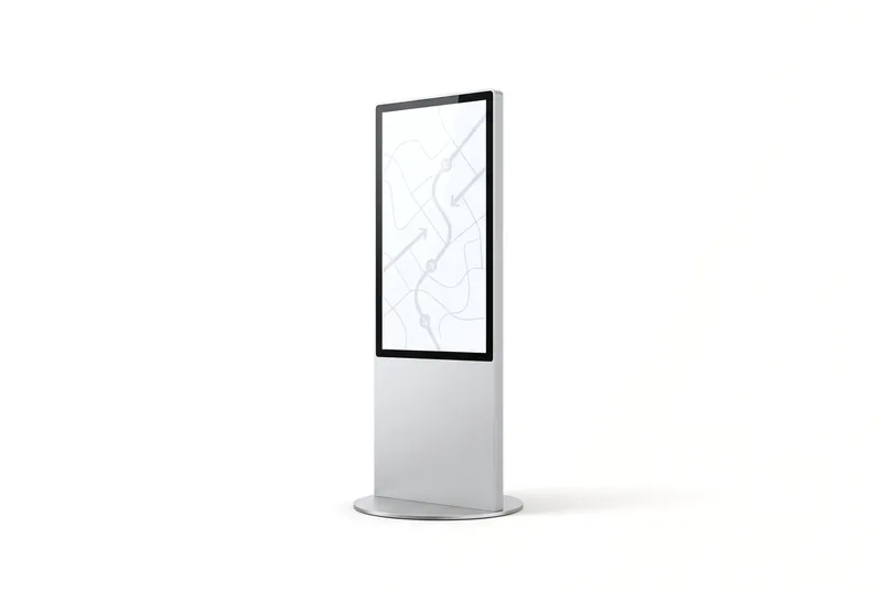 Freestanding digital signage totem kiosk