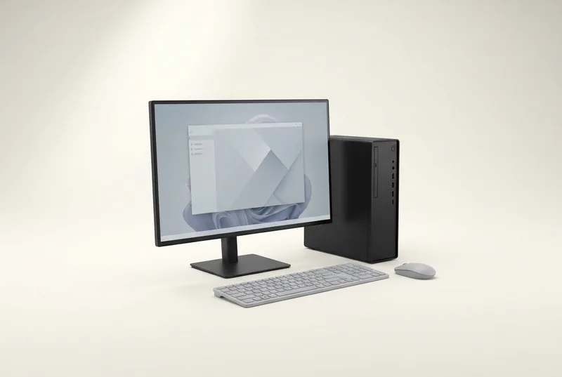 Business desktop workstation setup